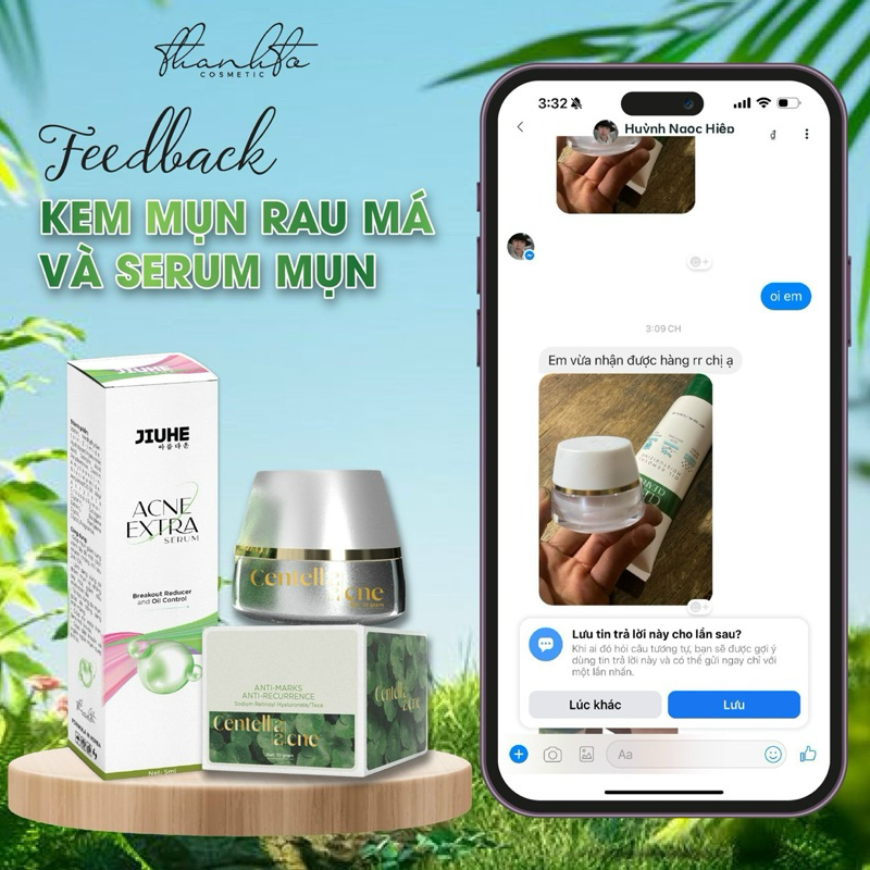Combo Face Rau Má + Serum Mụn