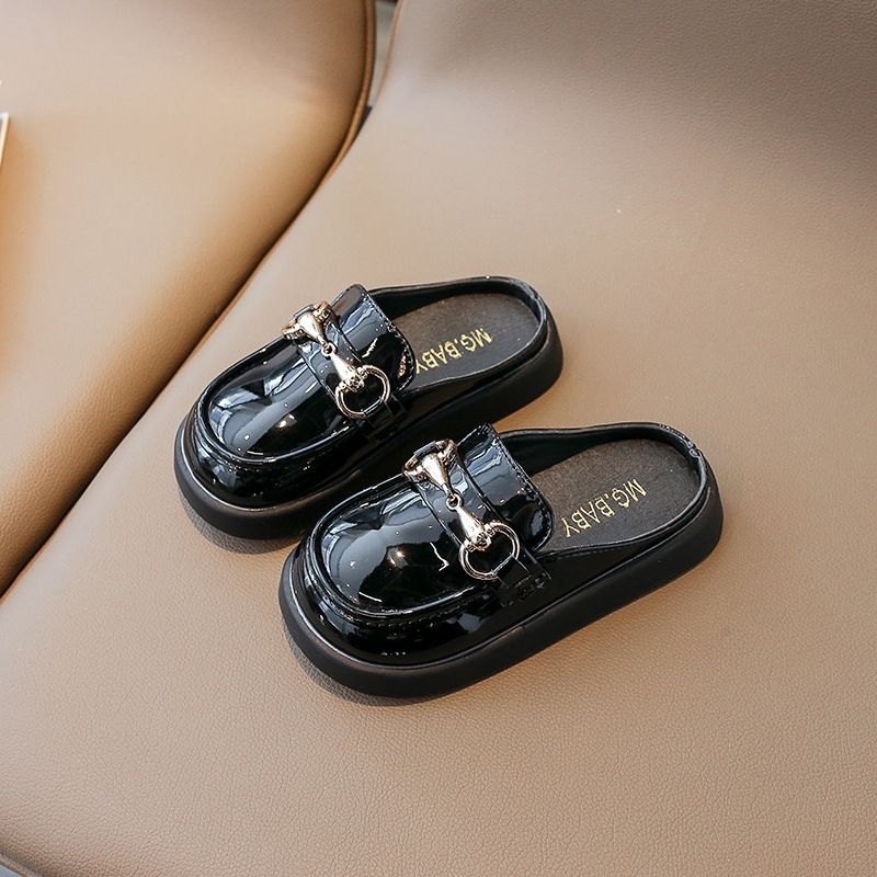 MG baby Sục da bóng mềm đế cao su cao cho bé gái