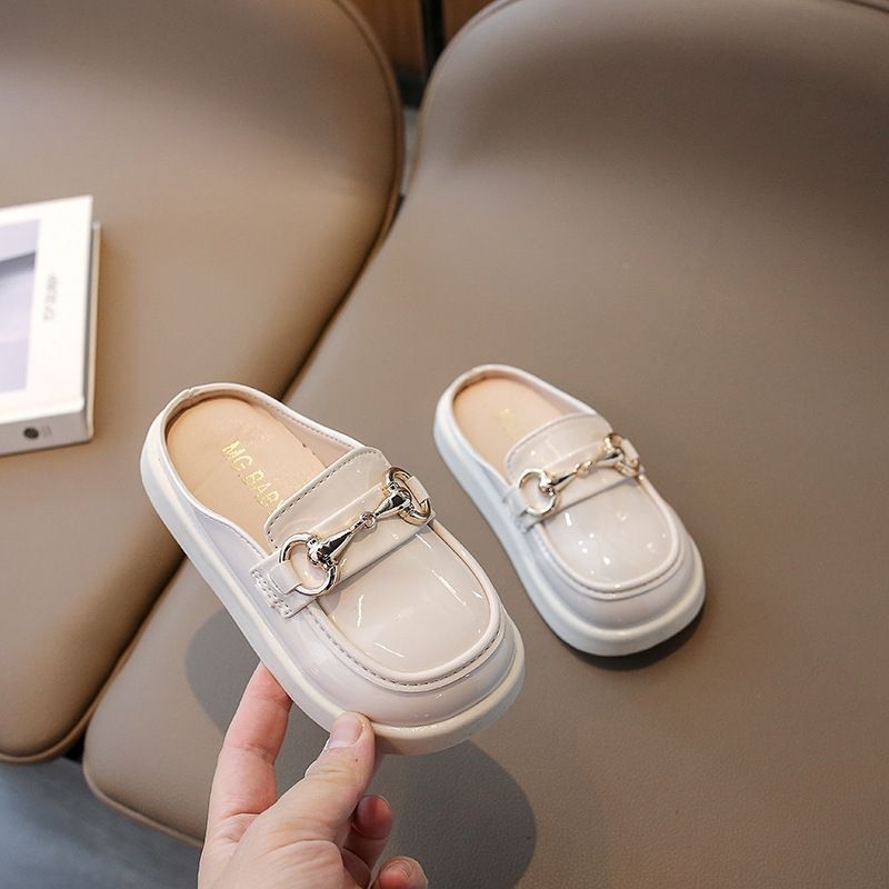 MG baby Sục da bóng mềm đế cao su cao cho bé gái