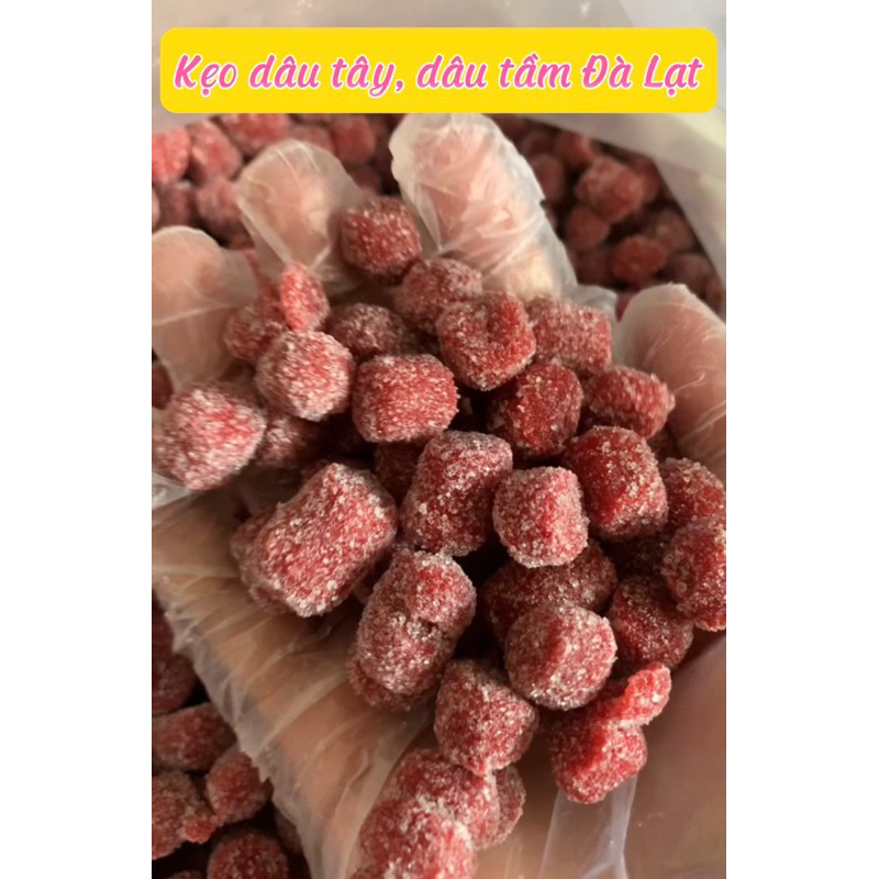 Kẹo dâu tây, dâu tằm Đà Lạt túi 200g/350g/500g