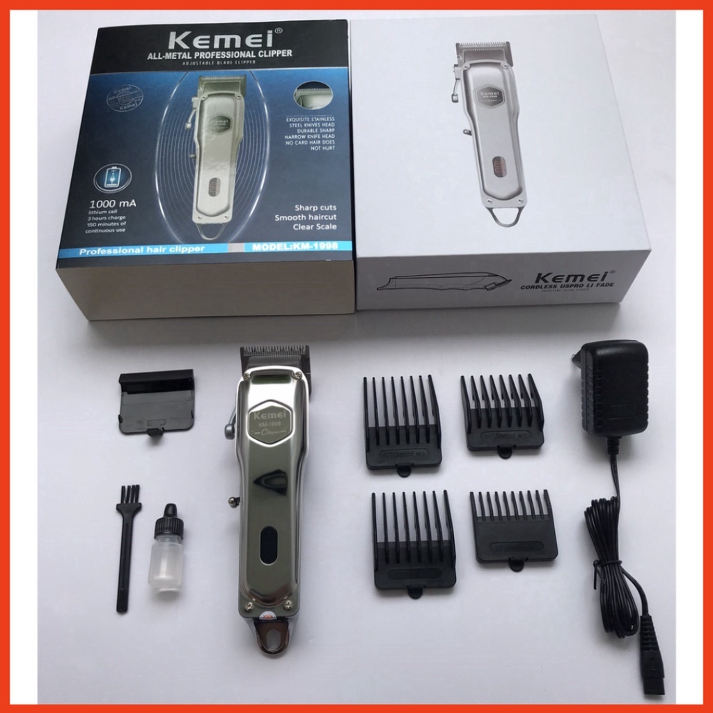 Tông đơ kemei 1998  Tông đơ cắt tóc chuyên nghiệp cho salon và gia đình Tiện dụng