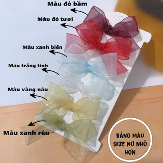 Kẹp tóc nơ voan ánh nhũ dễ thương mã BG-65
