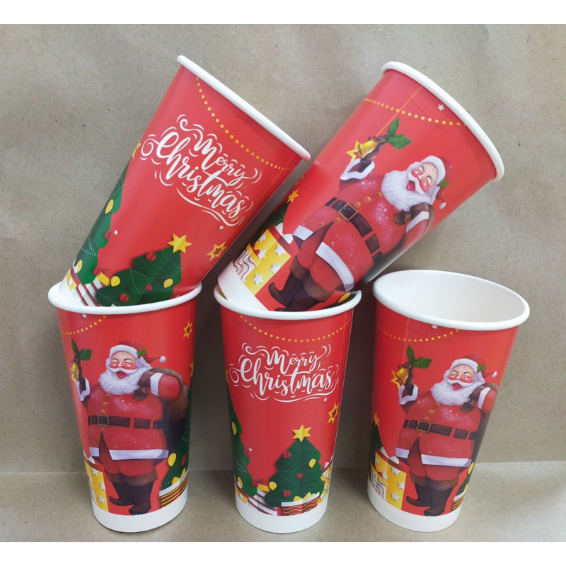 Ly giấy Noel in sẵn