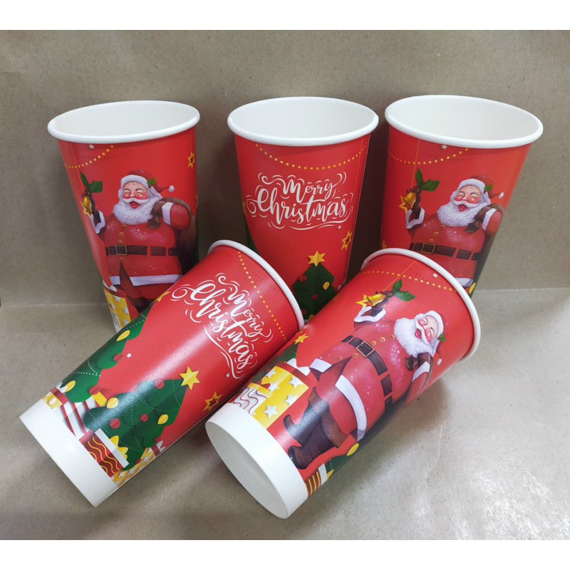 Ly giấy Noel in sẵn