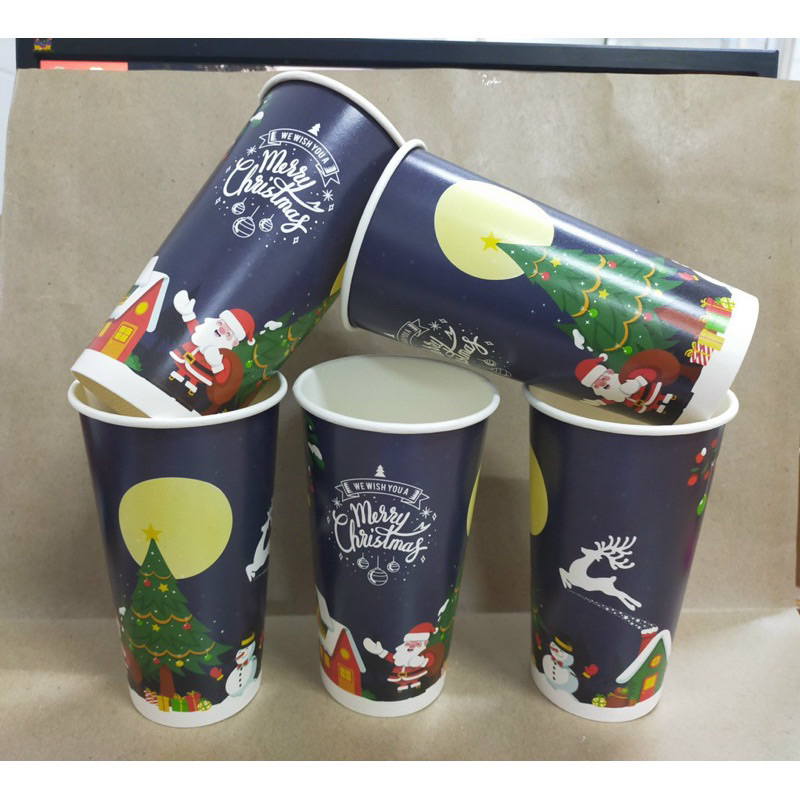 Ly giấy Noel in sẵn