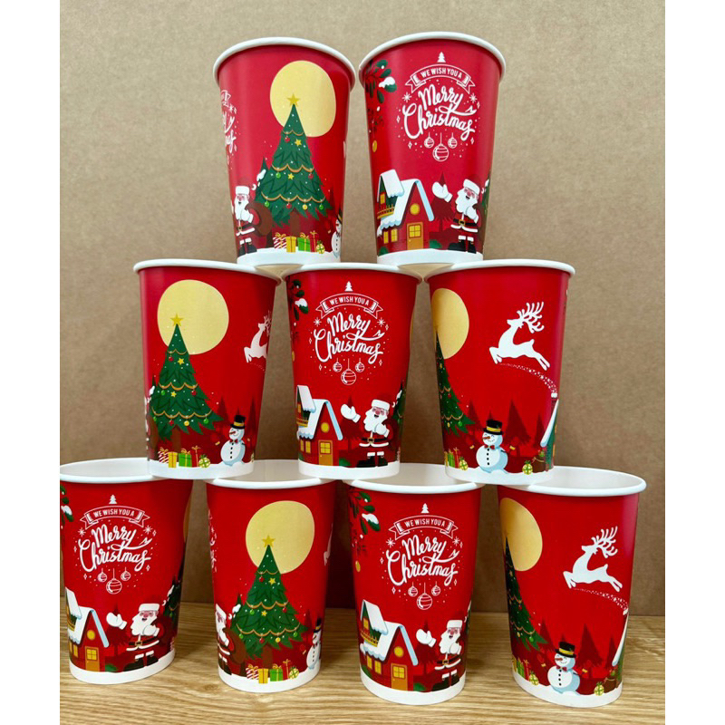 Ly giấy Noel in sẵn