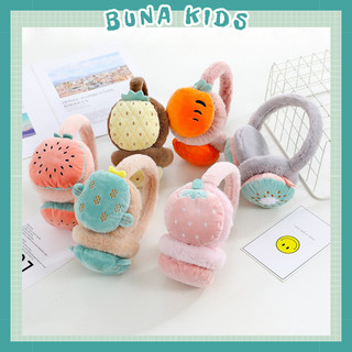 Bịt tai giữ ấm mùa đông cho bé, chụp tai hình hoa quả cute dễ thương Bunakids PK41
