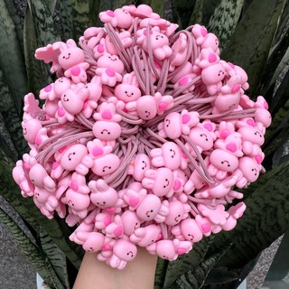 SỈ DÂY CỘT TÓC THỎ HỒNG PHONG CÁCH SIÊU DỄ THƯƠNG