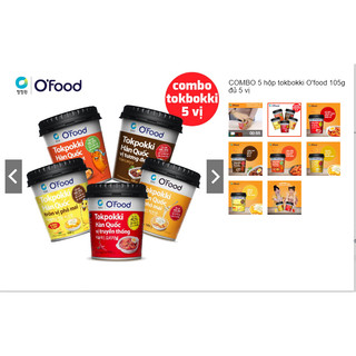 Combo 2 hộp tokbokki O'food 105g đủ 5 vị