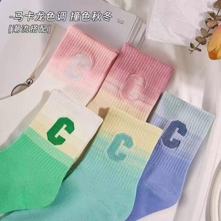 Combo set 5 đôi tất vớ nữ cotton cổ cao thấp họa tiết dễ thương nhiều màu sắc phong cách hàn quốc