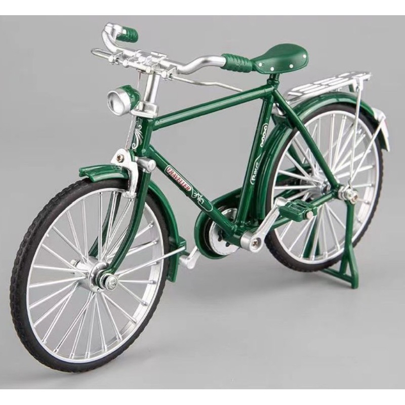 Mô Hình Xe Đạp Mini Bằng Hợp Kim Phong Cách Cổ Điển, Xe Đạp Decor Siêu Cute Tỉ Lệ 1/10