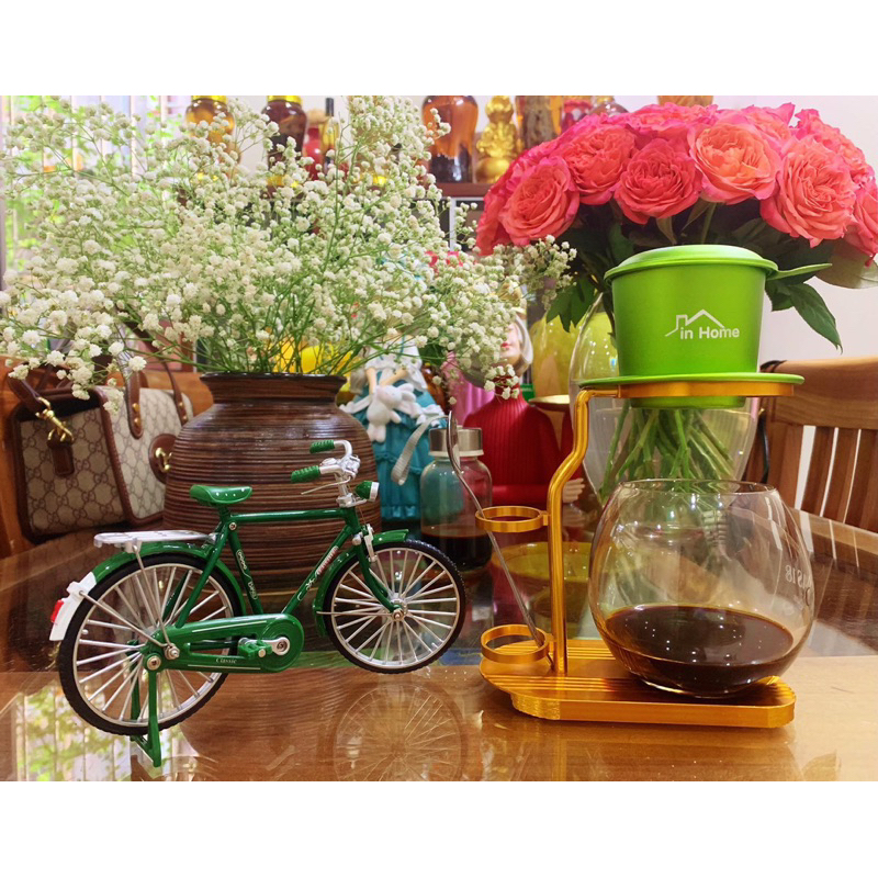 Mô Hình Xe Đạp Mini Bằng Hợp Kim Phong Cách Cổ Điển, Xe Đạp Decor Siêu Cute Tỉ Lệ 1/10