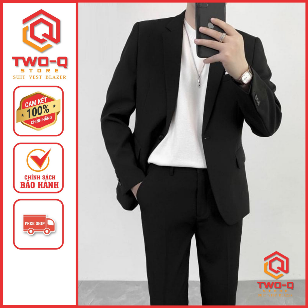 Áo Vest Nam , Áo Blazer Nam thiết kế trẻ trung chuẩn form dáng Hàn Quốc - Q&Q STORE