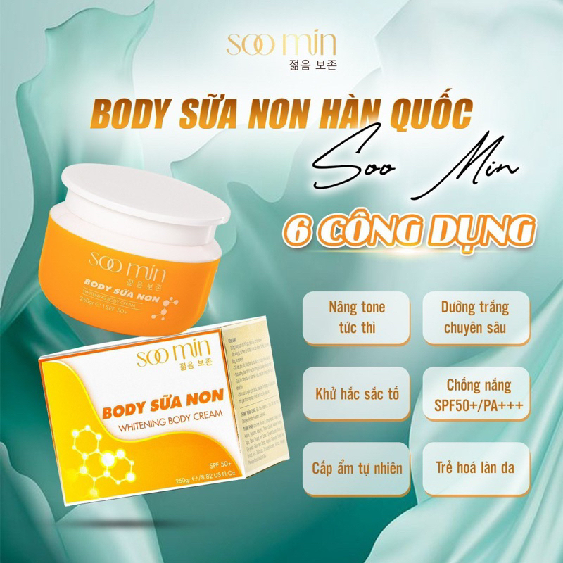 Kem body sữa non Soo Min 250g