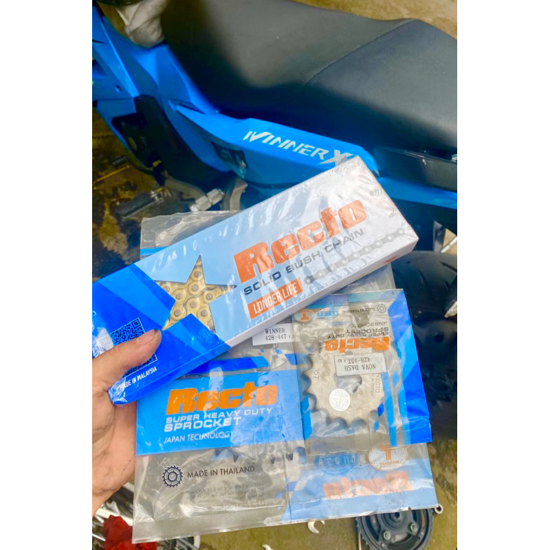 Nhông sên dĩa winner x,winner 150,sonic 150,cbr150 cùi dĩa 4 lỗ 36,37,38,39,40,41,42,43,45 sên vàng recto chính hãng