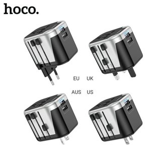 Bộ Củ sạc du lịch đa năng Hoco AC5 cắm dòng điện từ 110v - 240v có các dòng ổ cắm và chân cắm