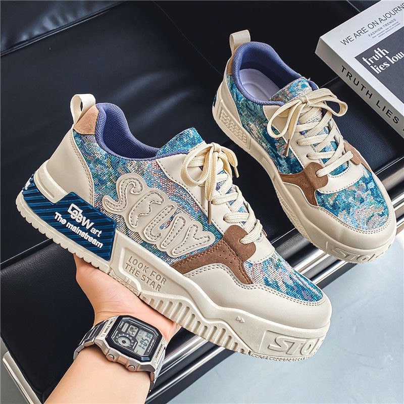 Giày thể thao nam sneaker độn đế SELLYY sắc màu cao cấp