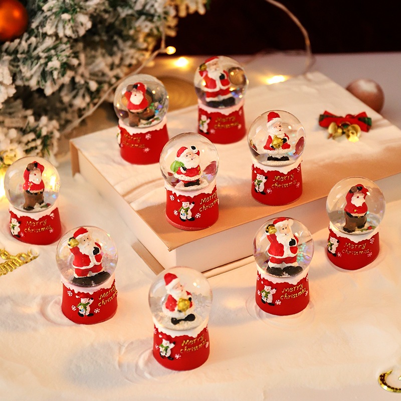 Quả cầu tuyết đèn thủy tinh quà tặng noel giáng sinh trang trí xmas christmas trẻ em bé nam nữ gái