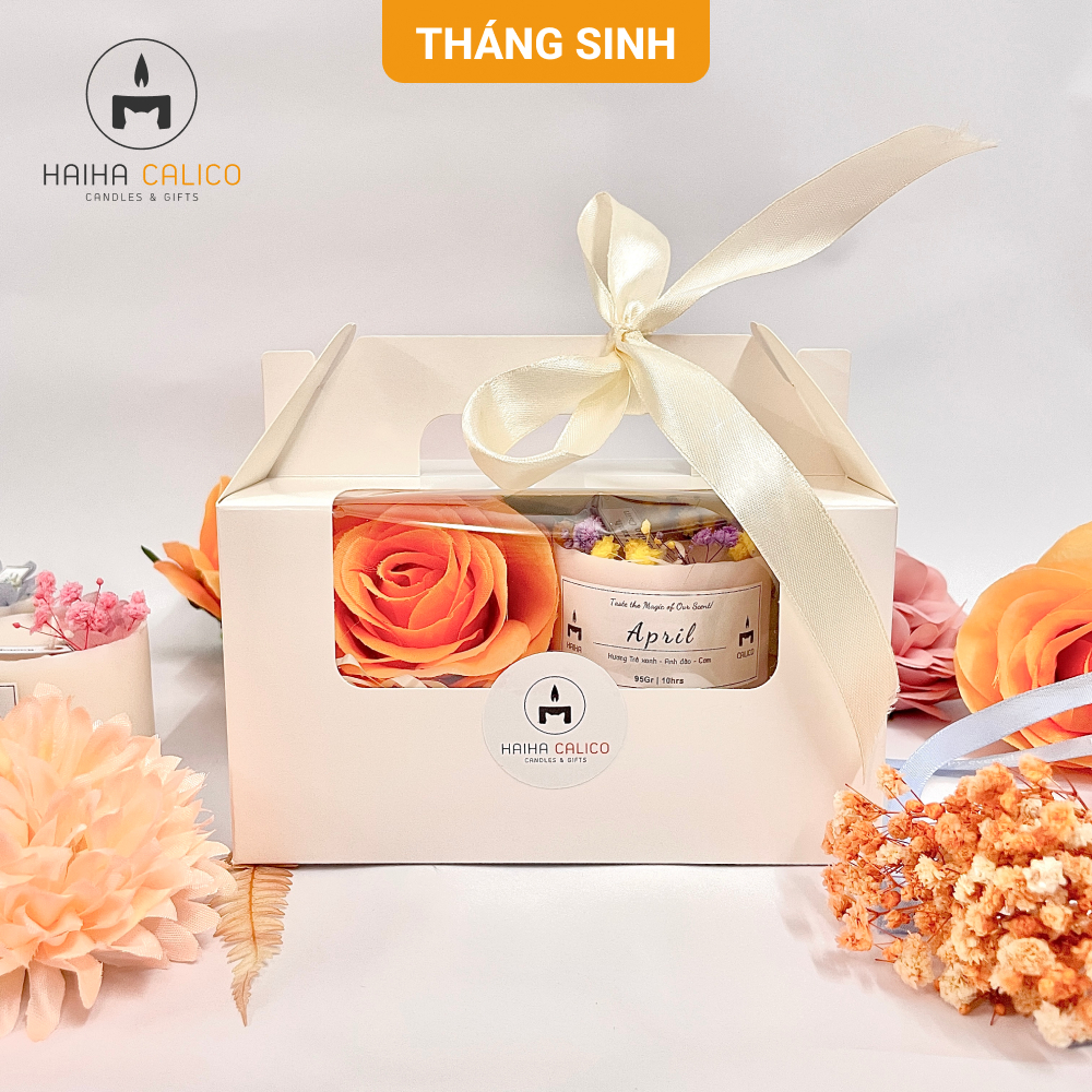 Set Quà Tặng Nến Thơm Theo Tháng Nhỏ Xinh H2 - Nến Thơm Chill Dễ Ngủ - Kích Thước 17x10x10cm