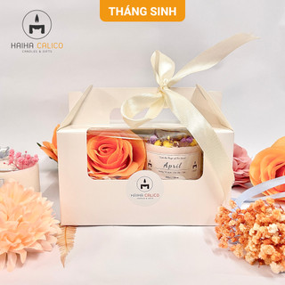 Set quà tặng nến thơm theo tháng nhỏ xinh h2 - nến thơm chill dễ ngủ - kích thước 17x10x10cm