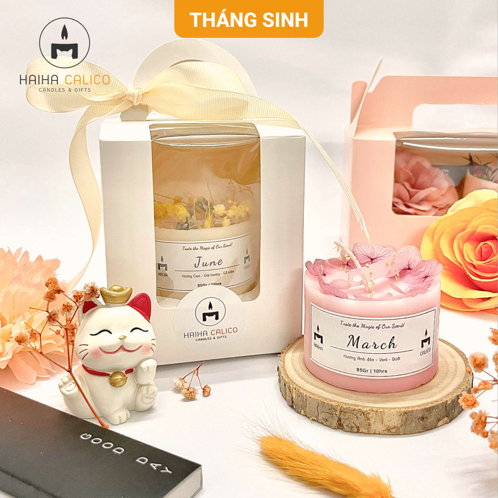 Set Quà Tặng Nến Thơm Theo Tháng Nhỏ Xinh H1 - Nến Thơm Chill Dễ Ngủ - Kích Thước 12x10x10cm