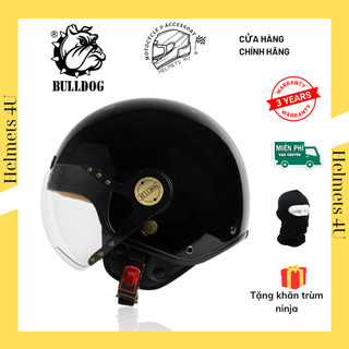 Mũ bảo hiểm 3/4 Bulldog Pom nhỏ gọn có kính che chính hãng - Helmets 4U