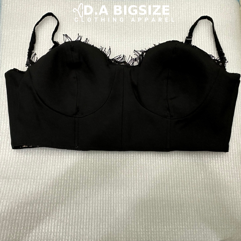 DA BIGSIZE - Áo Bra Ren Bigsize Sexy Nâng Ngực 2 Dây Dáng Corset Có Gọng Mút Thời Trang Dành Cho Người Mập 50-90kg