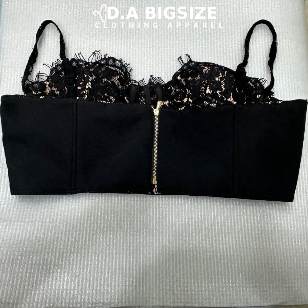 DA BIGSIZE - Áo Bra Ren Bigsize Sexy Nâng Ngực 2 Dây Dáng Corset Có Gọng Mút Thời Trang Dành Cho Người Mập 50-90kg