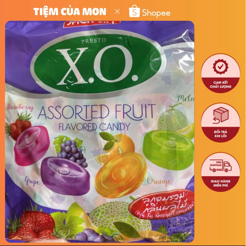 Kẹo XO Hoa Quả Gói 110g  Thái Lan