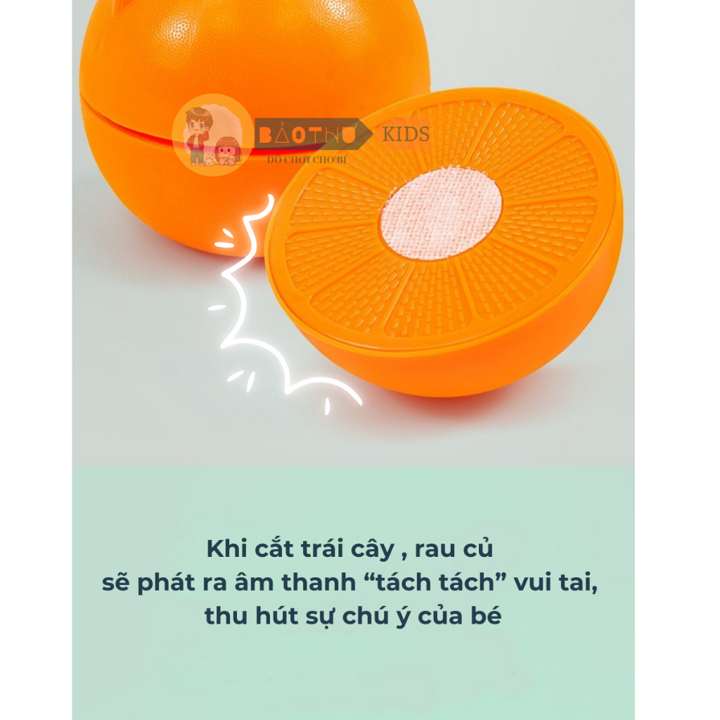 Đồ Chơi Cắt Hoa Quả Và Rau Củ 30 Chi Tiết Bằng Nhựa ABS An Toàn, Bộ Đồ Chơi Giỏ Cắt Trái Cây - Bảo Thư Kids