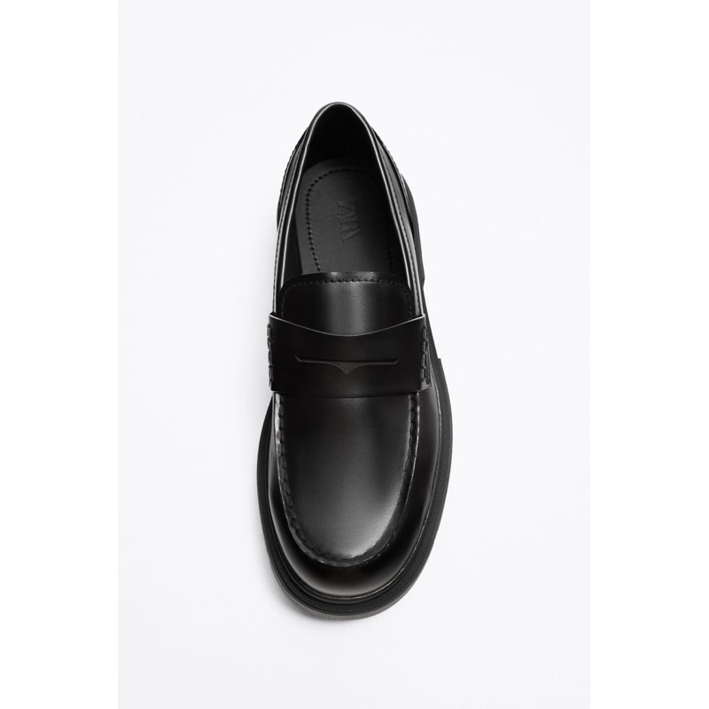 Giày lười nam màu đen Zara authentic CHUNKY size 40