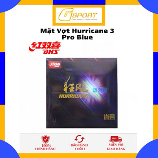 Mặt vợt bóng bàn dhs h3 pro blue - hurricane 3 pro blue - hàng chính hãng dhs