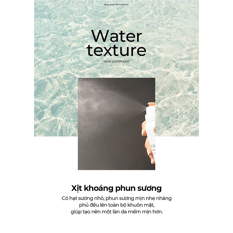 Xịt khoáng phun sương Bebalance Vivid Water Mist phiên bản nâng cấp