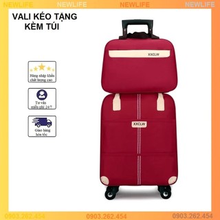 Vali kéo du lịch size 20inch, tặng kèm túi xách, chất liệu vải oxford bền đẹp, bảo hành 12 tháng - RE0358
