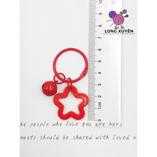 Móc khoá ngôi sao có chuông keychain, phụ kiện DIY handmade