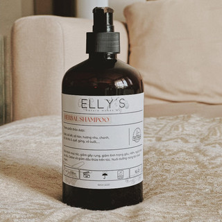 Dầu gội thảo dược kích mọc tóc ELLY'S, Dầu gội bồ kết tinh dầu bưởi, Dầu gội kích mọc tóc
