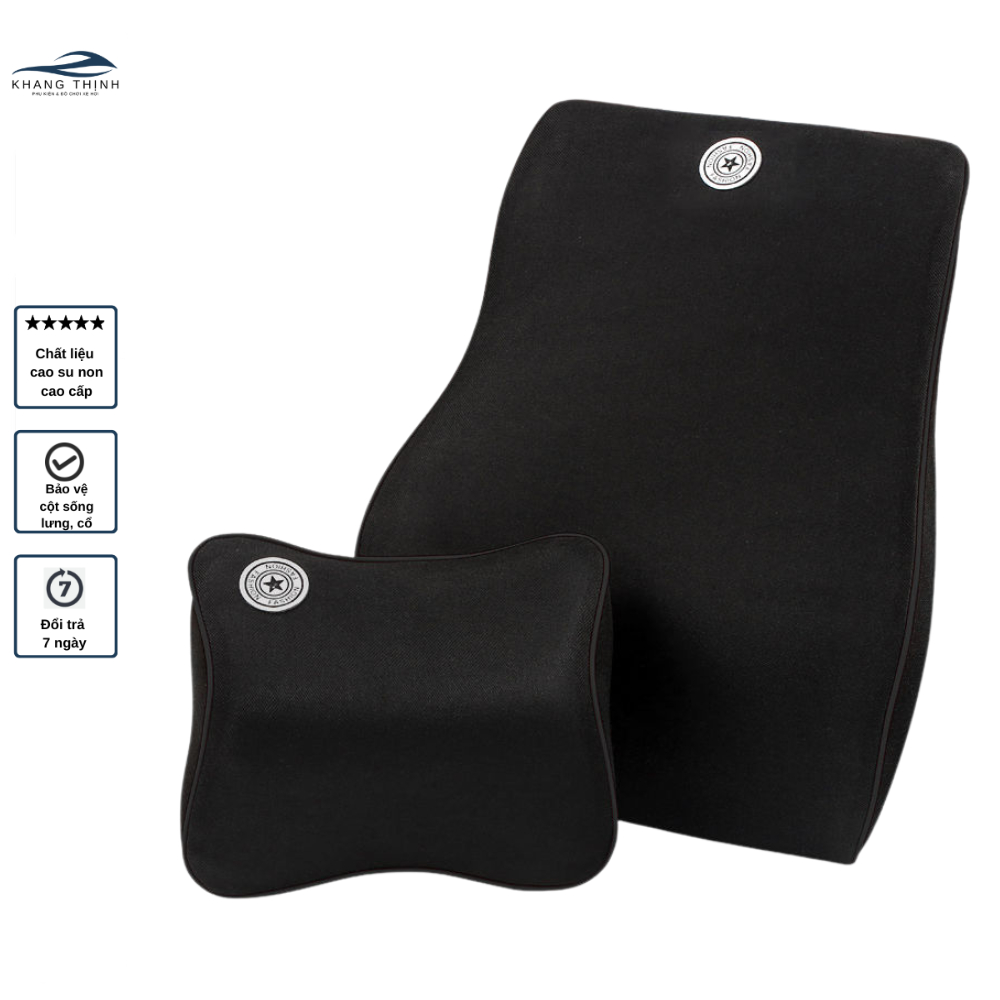 Gối tựa đầu và tựa lưng cao su non ngồi ghế ô tô, tựa lưng văn phòng, gối đầu bàn làm việc cao cấp | BigBuy360 - bigbuy360.vn