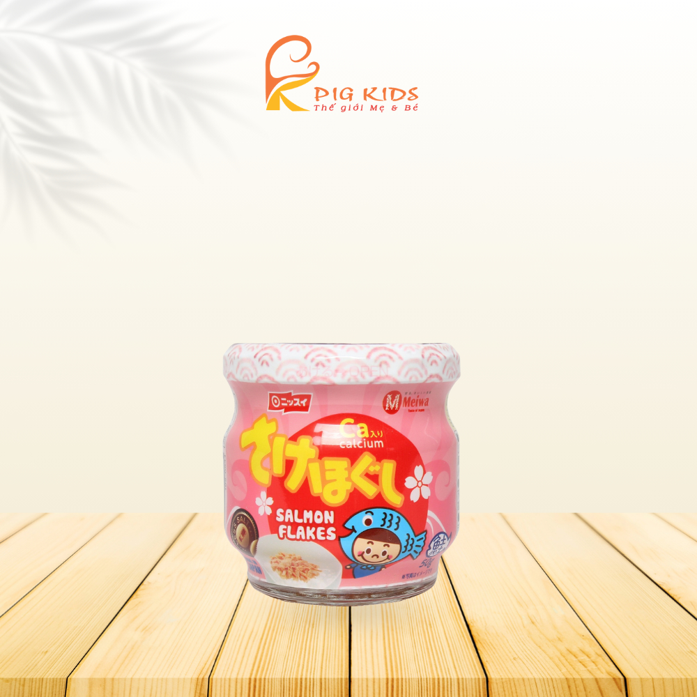Ruốc Cá Hồi Meiwa Lọ 50g Cho Bé Từ 1 Tuổi