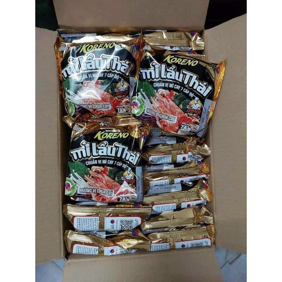 10 gói mì lẩu thái koreno chuẩn vị mì cay cấp độ 7 gói 74g