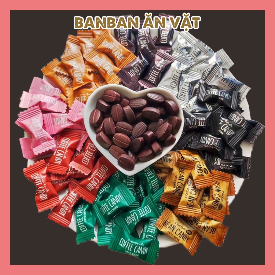 Kẹo ngậm vị trái cây, kẹo cafe Coffee Candy mix vị Viên Nén Không Đường Đài Loan
