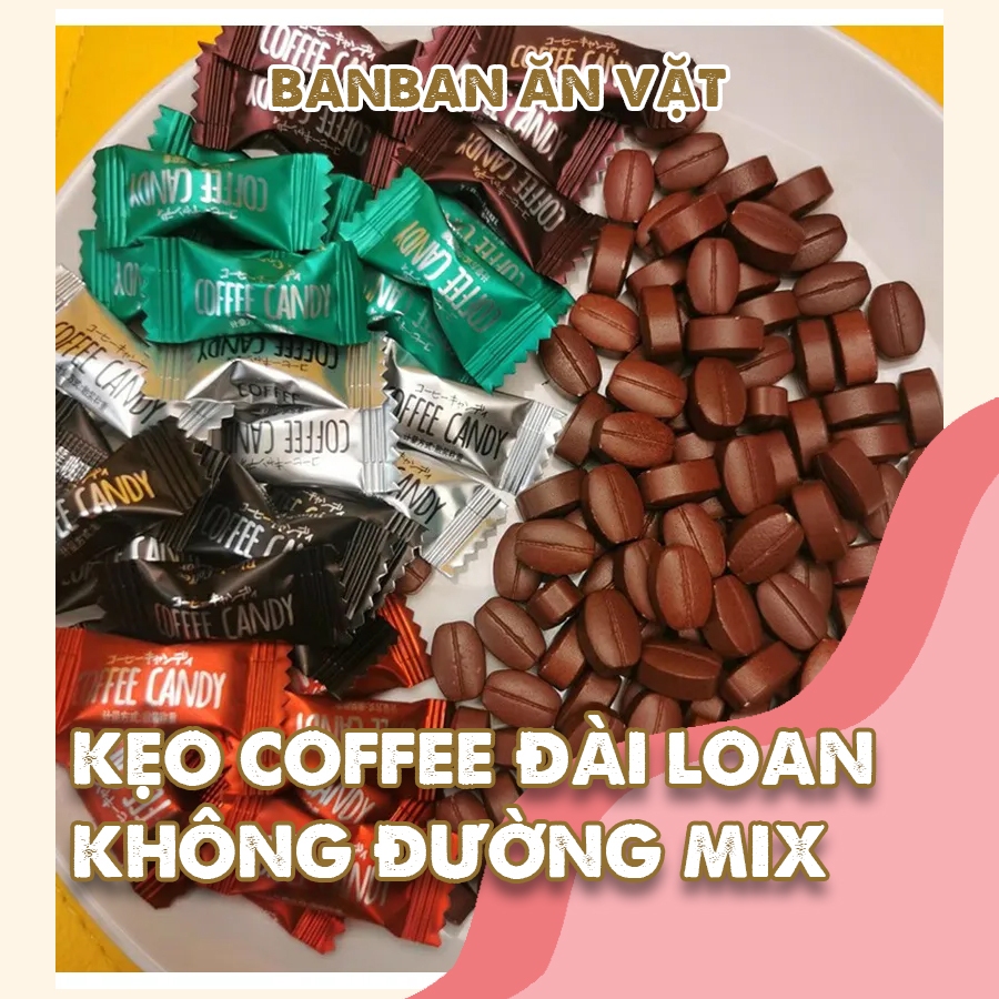 Kẹo ngậm vị trái cây, kẹo cafe Coffee Candy mix vị Viên Nén Không Đường Đài Loan