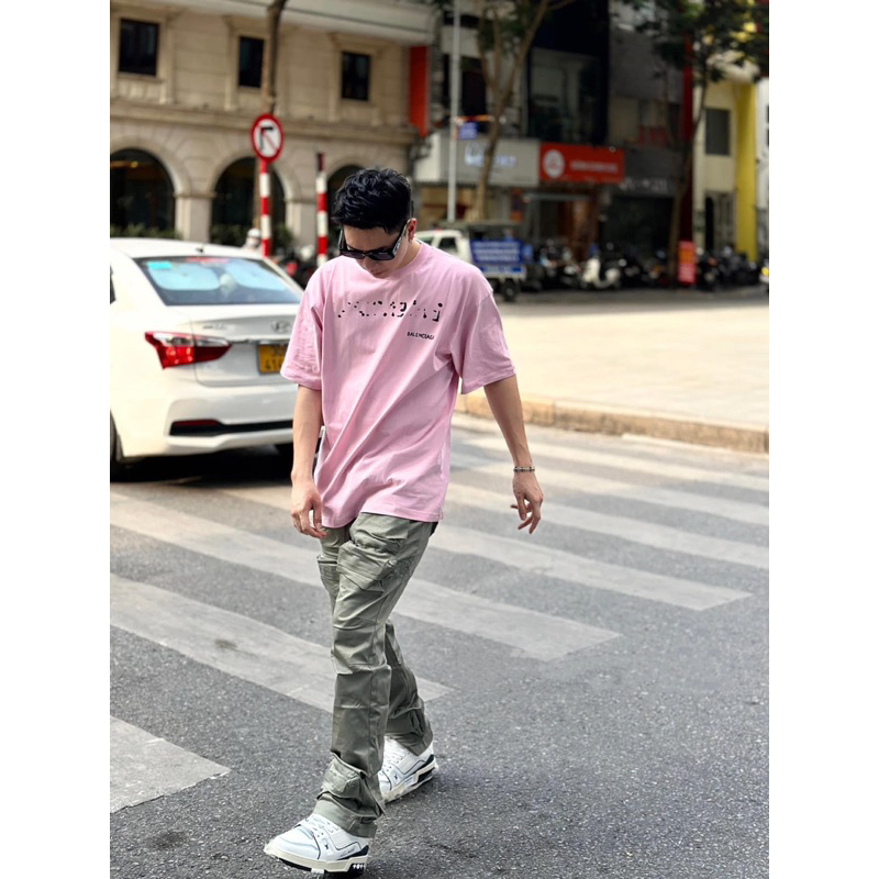 Quần Cargo - Tears of Saint - túi hộp Zipper xanh kaki newFW2023