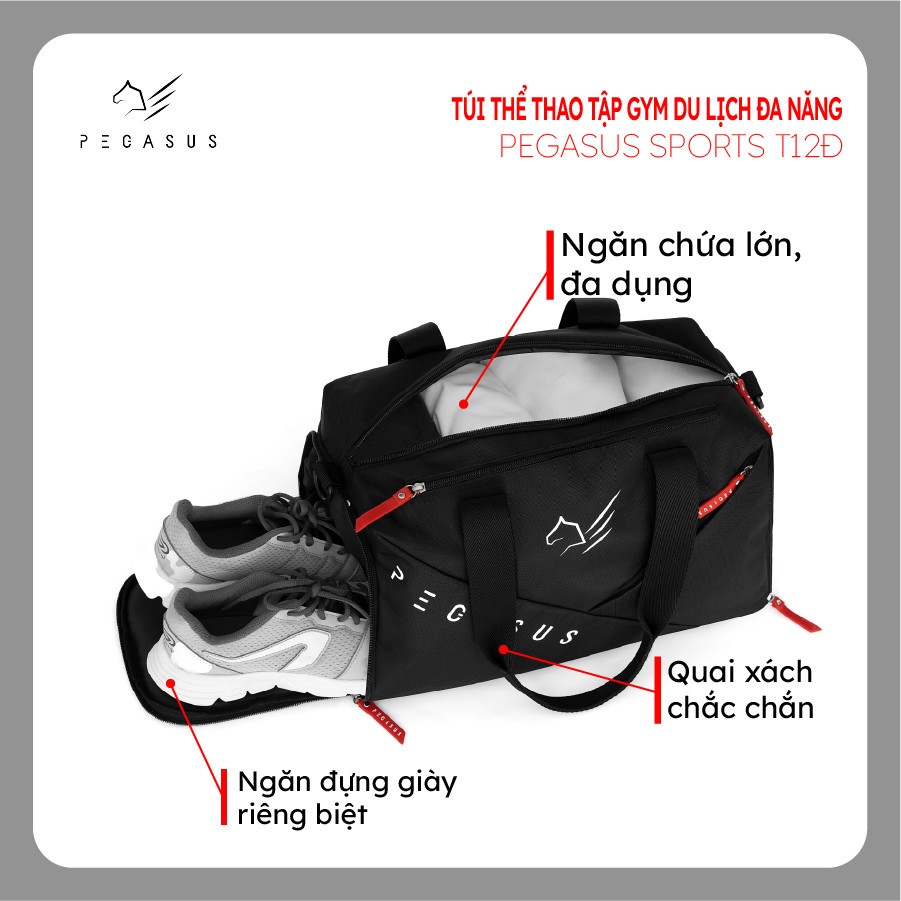 Túi thể thao tập gym du lịch đa năng Pegasus Sports T12Đ