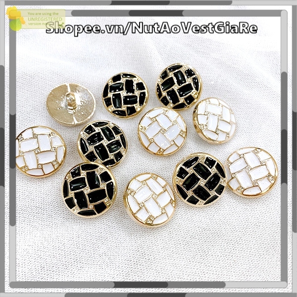 Set 10 Nút Phối Màu Lạ Mắt dùng cho áo dạ, áo vest (Kích 1.8cm, 2cm)