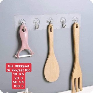 Set 10 Móc dán tường cường lực trong suốt