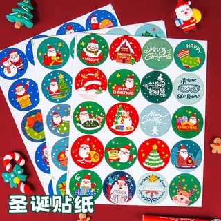 Sticker noel dán trang trí thiệp, túi quà tặng giáng sinh tấm 20 hình dán
