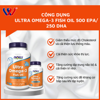 Dầu cá now ultra omega 3 fish oil 500 epa/250 dha