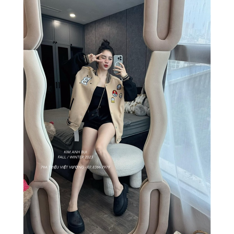 Áo Khoác Dạ Bomber Quảng Châu Xịn Xò Sang Chảnh