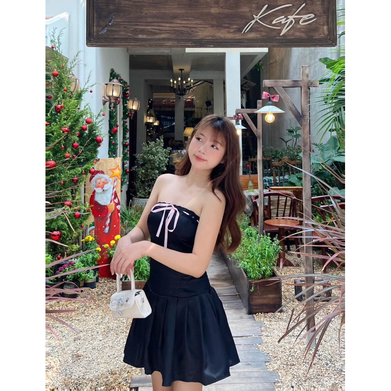 HWOORI - DRESS JUMP Y2K" Black Pink " designed by B.W.R