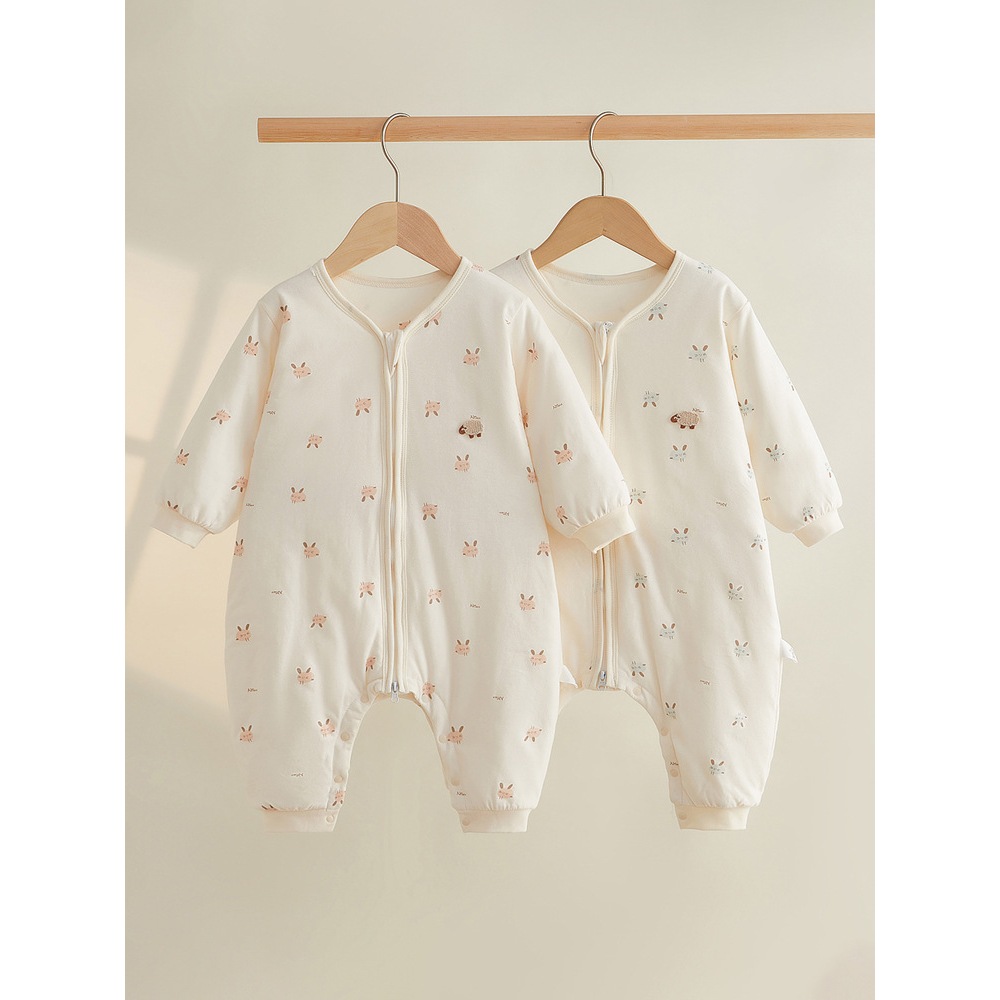 Body Liền Thân Trần Bông, Bodysuit Dài Tay Lót Nỉ Cho Bé Trai Bé Gái YeeHoo Phong Cách Hàn Quốc Dày Dặn Từ 3-15 Kg